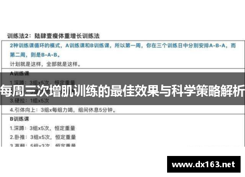 每周三次增肌训练的最佳效果与科学策略解析